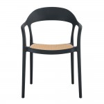BISTROT ΠΟΛΥΘΡΟΝΑ ΜΑΥΡΟ ΦΥΣΙΚΟ 57x53xH81 5cm c483273