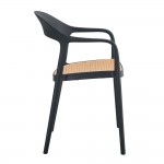 BISTROT ΠΟΛΥΘΡΟΝΑ ΜΑΥΡΟ ΦΥΣΙΚΟ 57x53xH81 5cm c483273