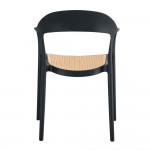 BISTROT ΠΟΛΥΘΡΟΝΑ ΜΑΥΡΟ ΦΥΣΙΚΟ 57x53xH81 5cm c483273