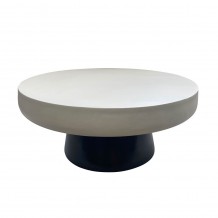 MYKONOS COFFEE TABLE ΛΕΥΚΟ ΜΑΥΡΟ 90x90xH39cm c483296