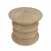 RIBBONS SIDE TABLE ΦΥΣΙΚΟ 59x59xH53cm c483343