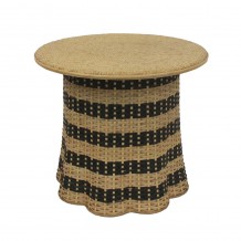 NUBIA COFFEE TABLE ΦΥΣΙΚΟ ΜΑΥΡΟ 60x60xH52 5cm c483344