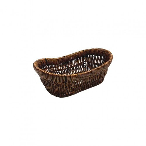 Ψωμιέρα Καλάθι Rattan οβάλ βαρκούλα 24 5x15xΥ9 5cm ενισχυμένο Buffet Choice Σετ 2 c483433