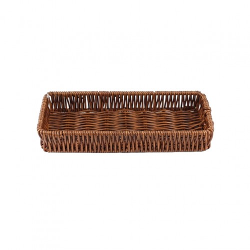 Ψωμιέρα Καλάθι Rattan ορθογώνιο 27x12xΥ4cm ενισχυμένο Buffet Choice Σετ 2 c483435