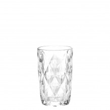 Γυάλινο Ποτήρι Νερού σχέδιο ρόμβοι 26cl φ7 2x12 5cm Σειρά PRISMA Σετ 12 c483441