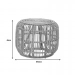 Σκαμπό Rajesty pakoworld rattan pe σε φυσική απόχρωση Φ60x46εκ c483513