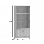 Βιβλιοθήκη Burcy pakoworld oak 80x40x177εκ c483629