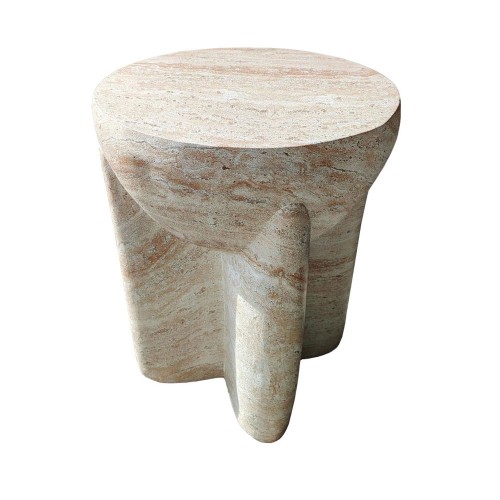 LITHOS HANDLE SIDE TABLE BEIGE 36x36xH47cm c483760