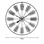 Ρολόι τοίχου Fepo Inart μέταλλο σε μαύρη απόχρωση 80x3x80εκ c483785