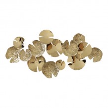 Διακοσμητικό τοίχου Lily Inart μέταλλο σε χρυσή απόχρωση 130x64 5x6εκ c483797