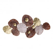 Διακοσμητικό τοίχου Salie Inart μέταλλο σε χρυσή ροζ κόκκινη απόχρωση 120x59x7εκ c483841