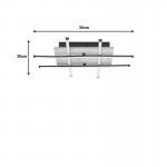 Φωτιστικό οροφής Plan pakoworld led μαύρο μέταλλο 30x30x20εκ c483842