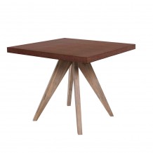 POMPEI ΤΡΑΠΕΖΙ RUST RED 90x90xH74 5cm c483857