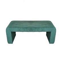 Σκαμπό Gagga Inart βελούδο ύφασμα σε πράσινη απόχρωση 110x40x45εκ c483869