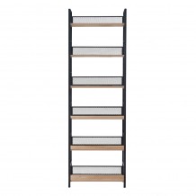 NEST ΒΙΒΛΙΟΘΗΚΗ ΦΥΣΙΚΟ ΜΑΥΡΟ 60x28xH187cm c483923