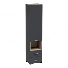 Ντουλάπα Toscana pakoworld μελαμίνη σε ανθρακί απόχρωση 50x42x222 5εκ c483948