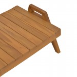 Τραπέζι Kally pakoworld teak ξύλο σε φυσική απόχρωση 60x50x34εκ c484007