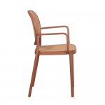 RATTI P ΚΑΡΕΚΛΑ TERRACOTTA ΦΥΣΙΚΟ 57x51xH84cm SET 4τμχ c484070