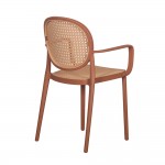 RATTI P ΚΑΡΕΚΛΑ TERRACOTTA ΦΥΣΙΚΟ 57x51xH84cm SET 4τμχ c484070