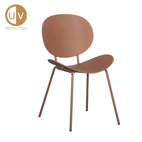 FUTURA ΚΑΡΕΚΛΑ TERRACOTTA 51x50xH80 5cm SET 4τμχ c484079