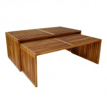 Τραπέζι Tinnie pakoworld σετ 2τεμ teak ξύλο σε φυσική απόχρωση c484120 Τραπέζι Tinnie pakoworld σετ 2τεμ teak ξύλο σε φυσική απόχρωση c484120