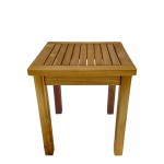 Τραπέζι Noly pakoworld teak ξύλο σε φυσική απόχρωση 40x40x45εκ c484122