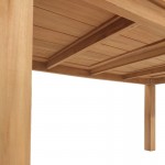 Τραπέζι Pablo pakoworld teak ξύλο σε φυσική απόχρωση 160x90x76εκ c484123