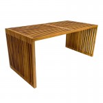 Τραπέζι Marlin pakoworld teak ξύλο σε φυσική απόχρωση 100x50x45εκ c484126