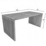 Τραπέζι Marlin pakoworld teak ξύλο σε φυσική απόχρωση 100x50x45εκ c484126