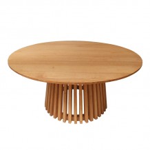 Τραπέζι Kenda pakoworld mindi ξύλο σε φυσική απόχρωση Φ100x45εκ c484130 Τραπέζι Kenda pakoworld mindi ξύλο σε φυσική απόχρωση Φ100x45εκ c484130