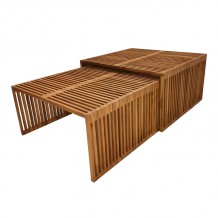 Τραπέζι Tinnie pakoworld σετ 2τεμ teak ξύλο σε φυσική απόχρωση c484134 Τραπέζι Tinnie pakoworld σετ 2τεμ teak ξύλο σε φυσική απόχρωση c484134
