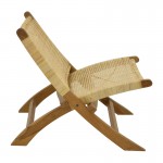 Καρέκλα Jerenze pakoworld φυσικό teak ξύλο rattan 65x78x68εκ c484187