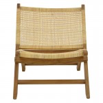 Καρέκλα Jerenze pakoworld φυσικό teak ξύλο rattan 65x78x68εκ c484187