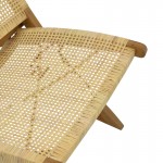 Καρέκλα Jerenze pakoworld φυσικό teak ξύλο rattan 65x78x68εκ c484187