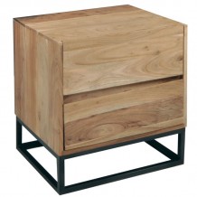 NEPAL W Κομοδίνο Μέταλλο Βαφή Μαύρο Ξύλο Ακακία Φυσικό c484238 NEPAL W Κομοδίνο Μέταλλο Βαφή Μαύρο Ξύλο Ακακία Φυσικό c484238