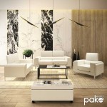 Καναπές Shea pakoworld 3θέσιος PU ivory inox 198x80x87εκ c484242