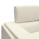 Καναπές Shea pakoworld 2θέσιος PU ivory inox 158x80x87εκ c484243