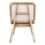 Καρέκλα Viborg pakoworld φυσικό teak ξύλο φυσικό rattan 60x75x87εκ c484254