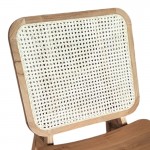 Καρέκλα Viborg pakoworld φυσικό teak ξύλο φυσικό rattan 60x75x87εκ c484254