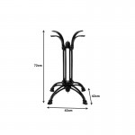 Βάση τραπεζιού Astu pakoworld μεταλλική σε μαύρη απόχρωση 42x42x72εκ c484360