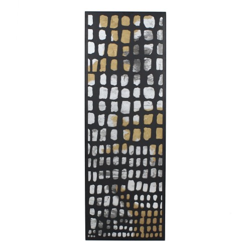 PIC ΠΙΝΑΚΑΣ ΜΕΤΑΛΛΟ ΜΑΥΡΟ ΧΡΥΣΟ MDF ΛΕΥΚΟ 40x120xH1 6cm c484411