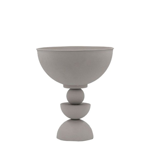 UP DOWN ΜΠΩΛ ΜΕ ΠΟΔΙ ΜΕΤΑΛΛΟ ΛΕΥΚΟ 25 5x25 5xH30cm c484426