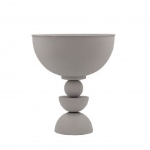 UP DOWN ΜΠΩΛ ΜΕ ΠΟΔΙ ΜΕΤΑΛΛΟ ΛΕΥΚΟ 31x31xH36cm c484434