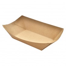 Χάρτινο σκαφάκι Kraft 23oz 22x16x5 5cm μιας χρήσης Σετ 250 c484502