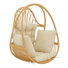 Κρεμαστή κούνια Jorg pakoworld φυσικό rattan κρεμ μαξιλάρι 80x59x105εκ c484578 Κρεμαστή κούνια Jorg pakoworld φυσικό rattan κρεμ μαξιλάρι 80x59x105εκ c484578