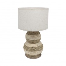 SIKINOS ΦΩΤΙΣΤΙΚΟ ΕΠΙΤΡΑΠΕΖΙΟ ΣΧΟΙΝΙ ΥΦΑΣΜΑ ΦΥΣΙΚΟ ΜΠΕΖ 30x30xH51 5cm c484703