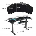 Gaming Γραφείο Eureka Ergonomic ERK ES71 B US V3 180x60x75εκ c484772