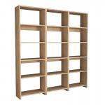 Βιβλιοθήκη Rabuku pakoworld σε oak απόχρωση 146x22x123εκ c484828