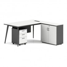 STATUS Γραφείο Γωνία Αναστρέψιμη Απόχρωση Grey Επιφάνεια Απόχρωση Άσπρο c484927