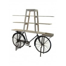 ΒΙΒΛΙΟΘΗΚΗ ΚΑΦΕ ΞΥΛΟ ΜΕΤΑΛΛΟ 190x38xH182cm c484943